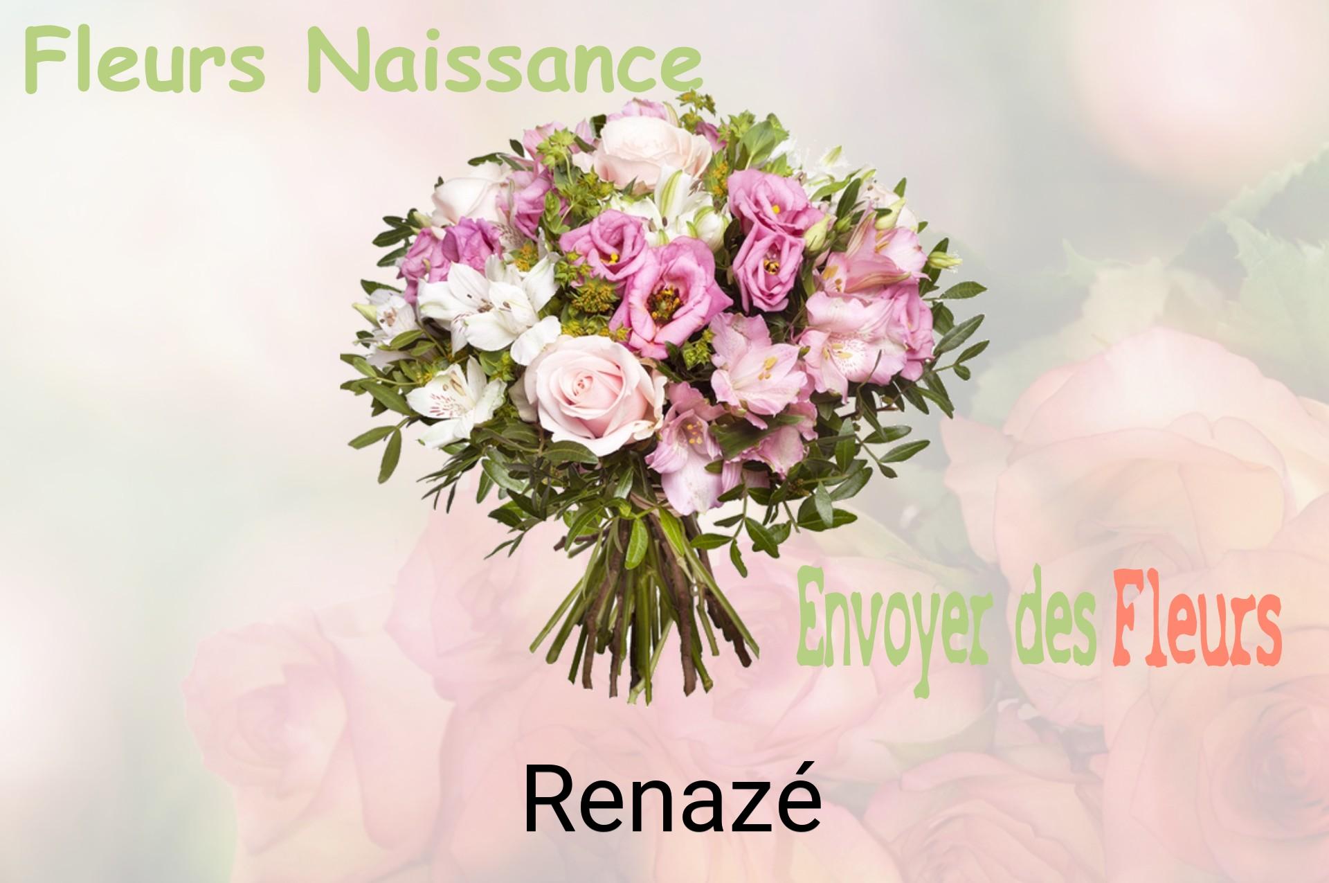 Bouquet de fleurs de naissance livré à Renazé