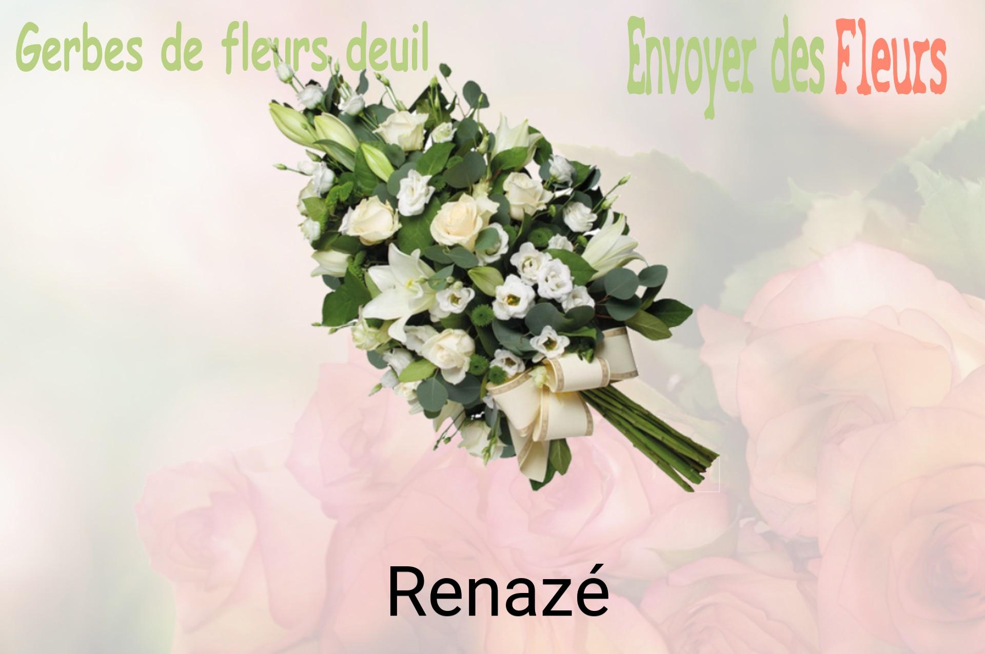 Gerbe de fleurs de deuil livrée à Renazé